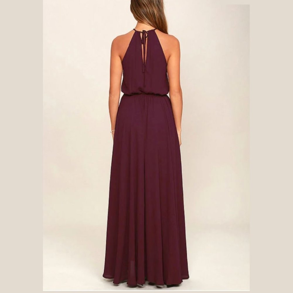 Lulus Essence of Style Plum Purple Maxi Dress S - Picture 5 of 5